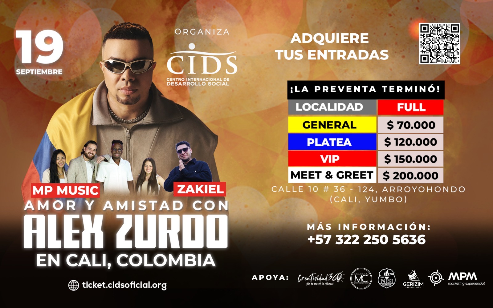 CONCIERTO ALEX ZURDO 19 DE SEPTIEMBRE 2026